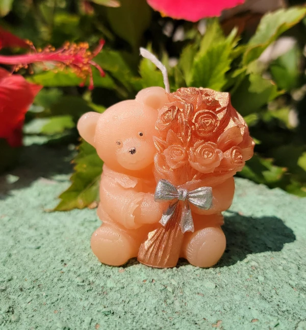 Vela, Osito con Ramo's foto | Singularity | Velas Aromáticas & Papelería  |  BizneCubano