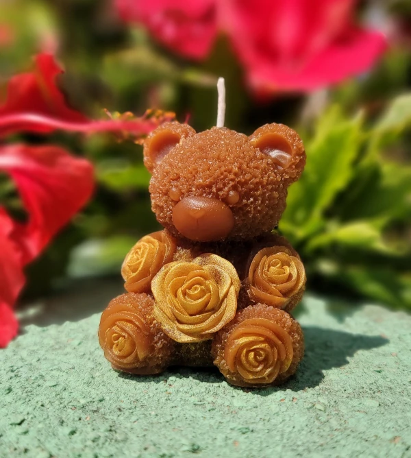 Vela de Oso con Rosa's foto | Singularity | Velas Aromáticas & Papelería  |  BizneCubano