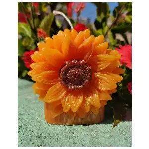 Vela Escultural "Girasol Radiante" miniatura 2