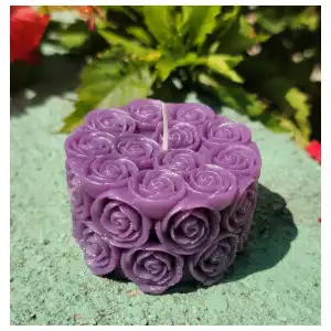 Vela Cilíndrica "Bouquet de Rosas" miniatura 1